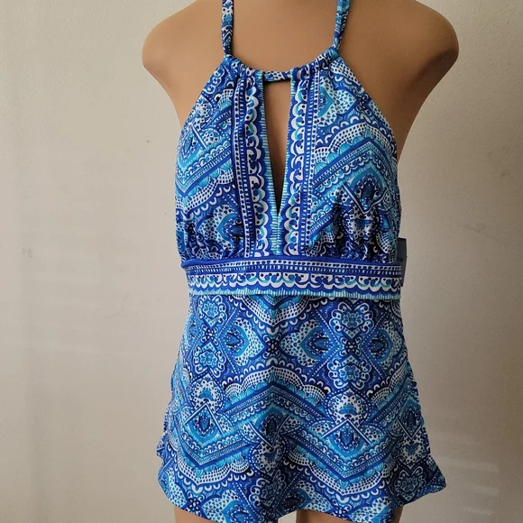 Liz Claiborne Bathing Suit Top Size 14 - Picture 3 of 11
